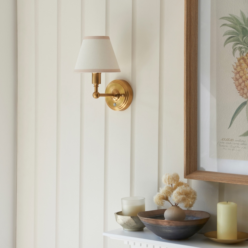 Endon 114830 - Candeeiro de parede LED com regulação BURLEY LED/1,5W/5V latão/creme