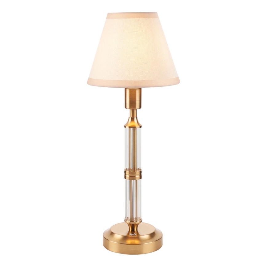 Endon 114849 - Candeeiro de mesa LED com regulação MORTON LED/1,5W/5V 3600 mAh latão/bege