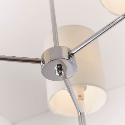 Endon 56642 - Candeeiro suspenso BRIO 3xE14/40W/230V cromado brilhante/branco