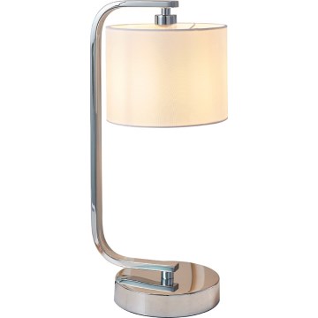 Endon 57917 - Lâmpada de mesa regulável CANNING 1xE14/40W/230V cromado brilhante/branco