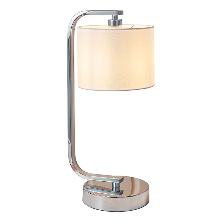 Endon 57917 - Lâmpada de mesa regulável CANNING 1xE14/40W/230V cromado brilhante/branco