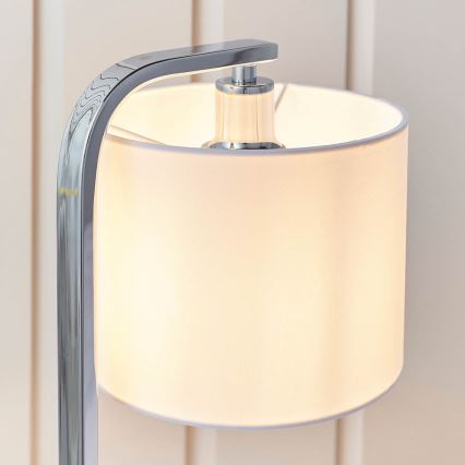Endon 57917 - Lâmpada de mesa regulável CANNING 1xE14/40W/230V cromado brilhante/branco