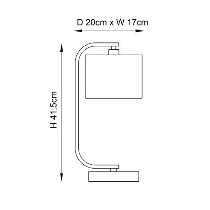 Endon 57917 - Lâmpada de mesa regulável CANNING 1xE14/40W/230V cromado brilhante/branco