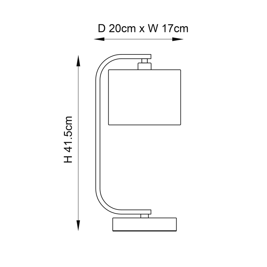 Endon 57917 - Lâmpada de mesa regulável CANNING 1xE14/40W/230V cromado brilhante/branco