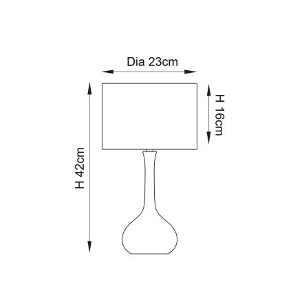 Endon 61192 - Lâmpada de mesa regulável PICCADILLY 1xE14/40W/230V cromo fosco/cinza