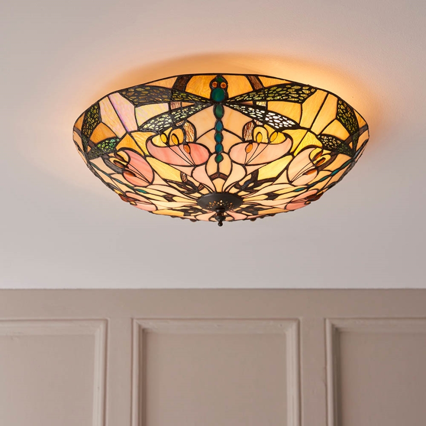 Endon 63922 - Iluminação de teto ASHTON 2xE27/60W/230V diâmetro 45 cm