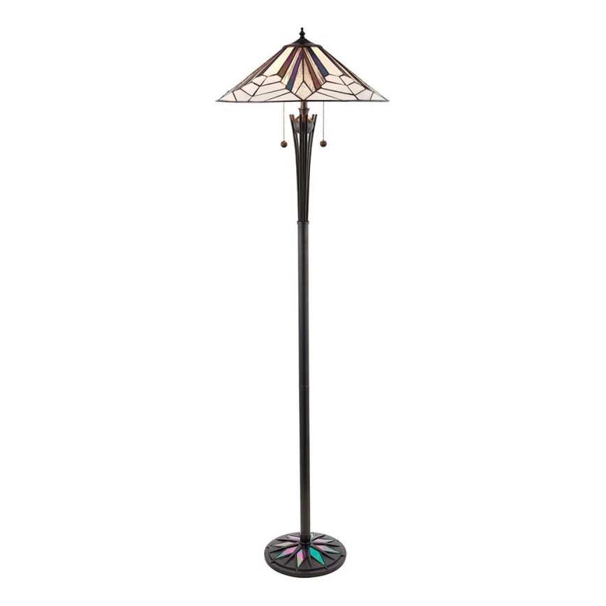 Endon 63934 - Candeeiro de chão ASTORIA 2xE27/60W/230V diâmetro 48 cm