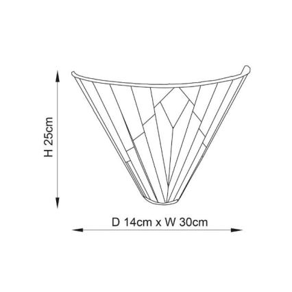 Endon 63940 - Iluminação de parede ASTORIA 1xE14/40W/230V