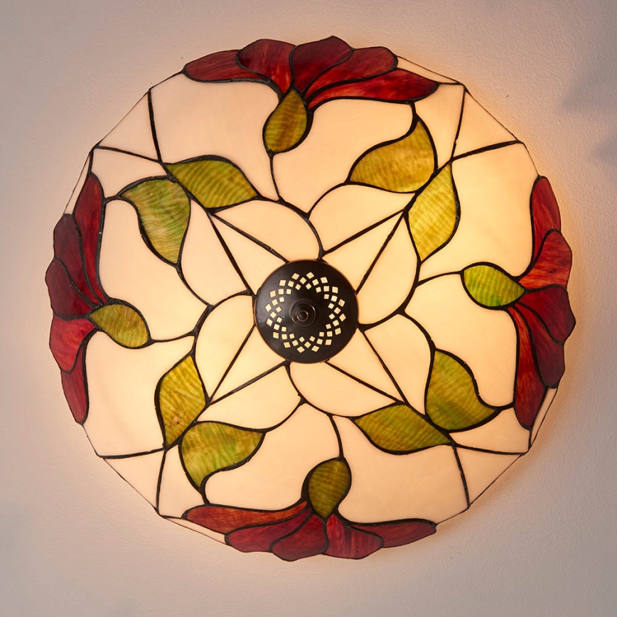 Endon 63960 - Candeeiro de tecto BOTANICA 2xE27/60W/230V, diâmetro 45 cm