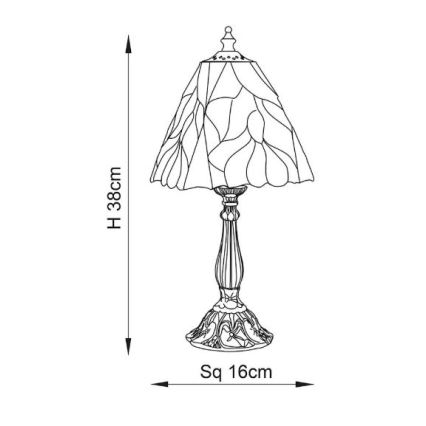 Endon 63963 - Candeeiro de mesa BOTANICA 1xE14/40W/230V diâmetro 16 cm