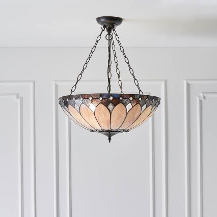 Endon 63976 - Lustre suspenso com corrente BROOKLYN 3xE27/60W/230V diâmetro 50 cm