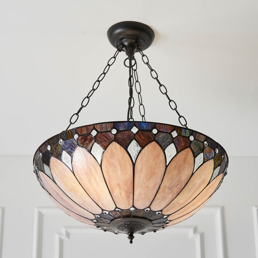 Endon 63976 - Lustre suspenso com corrente BROOKLYN 3xE27/60W/230V diâmetro 50 cm