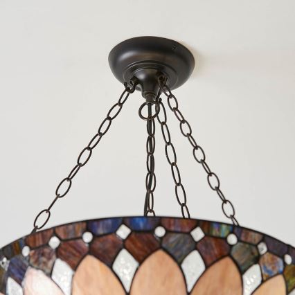 Endon 63976 - Lustre suspenso com corrente BROOKLYN 3xE27/60W/230V diâmetro 50 cm