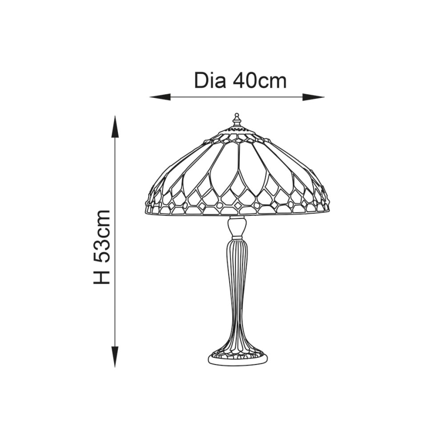 Endon 63982 - Candeeiro de mesa BROOKLYN 1xE27/60W/230V diâmetro 40 cm