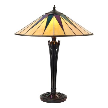 Endon 64045 - Candeeiro de mesa DARK STAR 2xE27/60W/230V diâmetro 49 cm