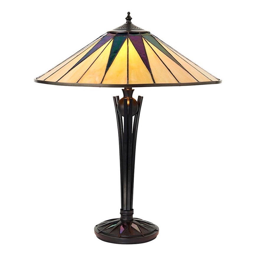 Endon 64045 - Candeeiro de mesa DARK STAR 2xE27/60W/230V diâmetro 49 cm