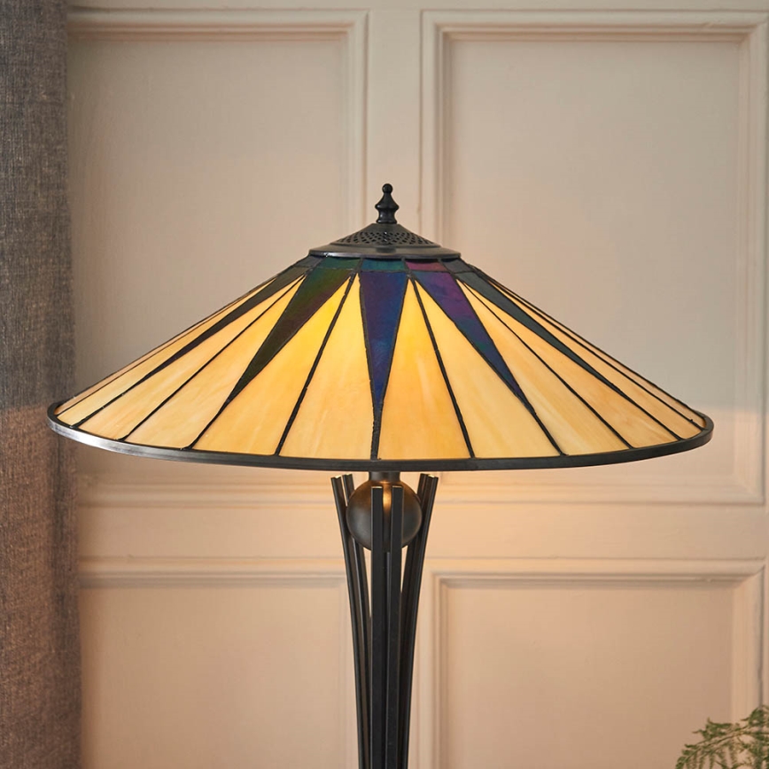 Endon 64045 - Candeeiro de mesa DARK STAR 2xE27/60W/230V diâmetro 49 cm