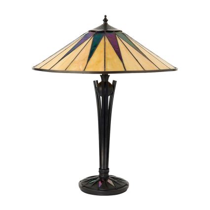 Endon 64045 - Candeeiro de mesa DARK STAR 2xE27/60W/230V diâmetro 49 cm