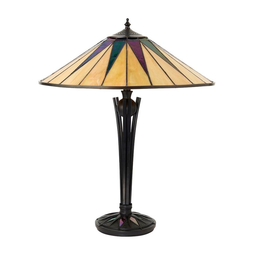Endon 64045 - Candeeiro de mesa DARK STAR 2xE27/60W/230V diâmetro 49 cm