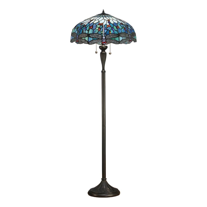 Endon 64069 - Candeeiro de chão LIBÉLULA 2xE27/60W/230V diâmetro 50 cm