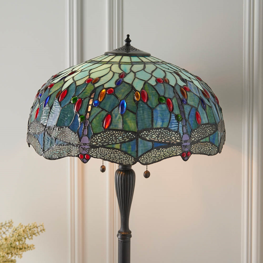 Endon 64069 - Candeeiro de chão LIBÉLULA 2xE27/60W/230V diâmetro 50 cm