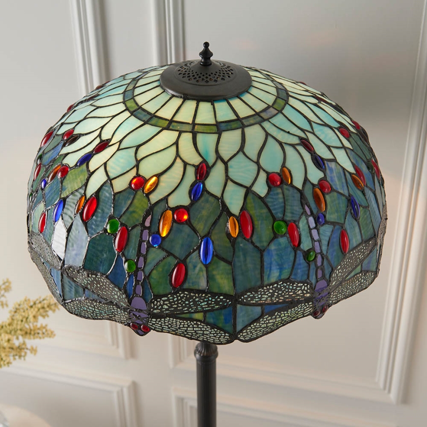 Endon 64069 - Candeeiro de chão LIBÉLULA 2xE27/60W/230V diâmetro 50 cm