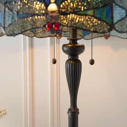 Endon 64069 - Candeeiro de chão LIBÉLULA 2xE27/60W/230V diâmetro 50 cm