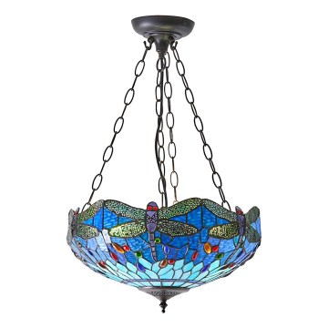 Endon 64075 - Lustre com corrente DRAGONFLY, 3xE27/60W/230V, Ø 41 cm