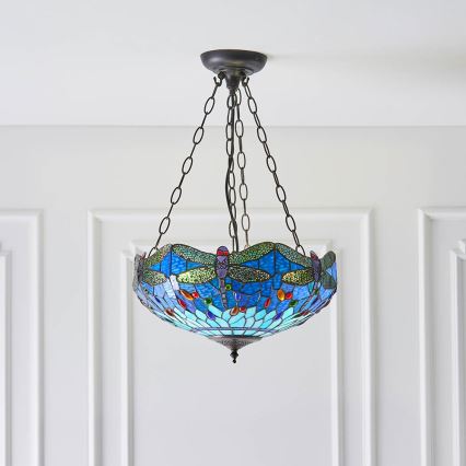 Endon 64075 - Lustre com corrente DRAGONFLY, 3xE27/60W/230V, Ø 41 cm