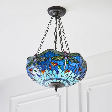 Endon 64075 - Lustre com corrente DRAGONFLY, 3xE27/60W/230V, Ø 41 cm