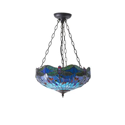 Endon 64075 - Lustre com corrente DRAGONFLY, 3xE27/60W/230V, Ø 41 cm
