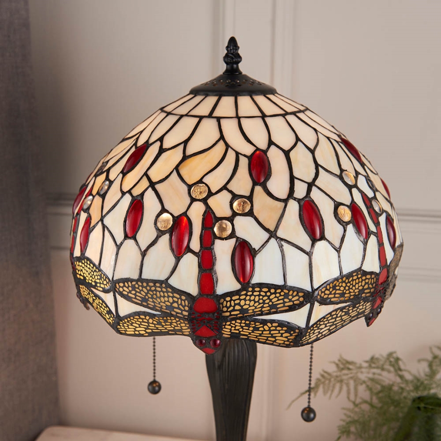 Endon 64086 - Candeeiro de mesa LIBÉLULA 2xE27/60W/230V diâmetro 30 cm