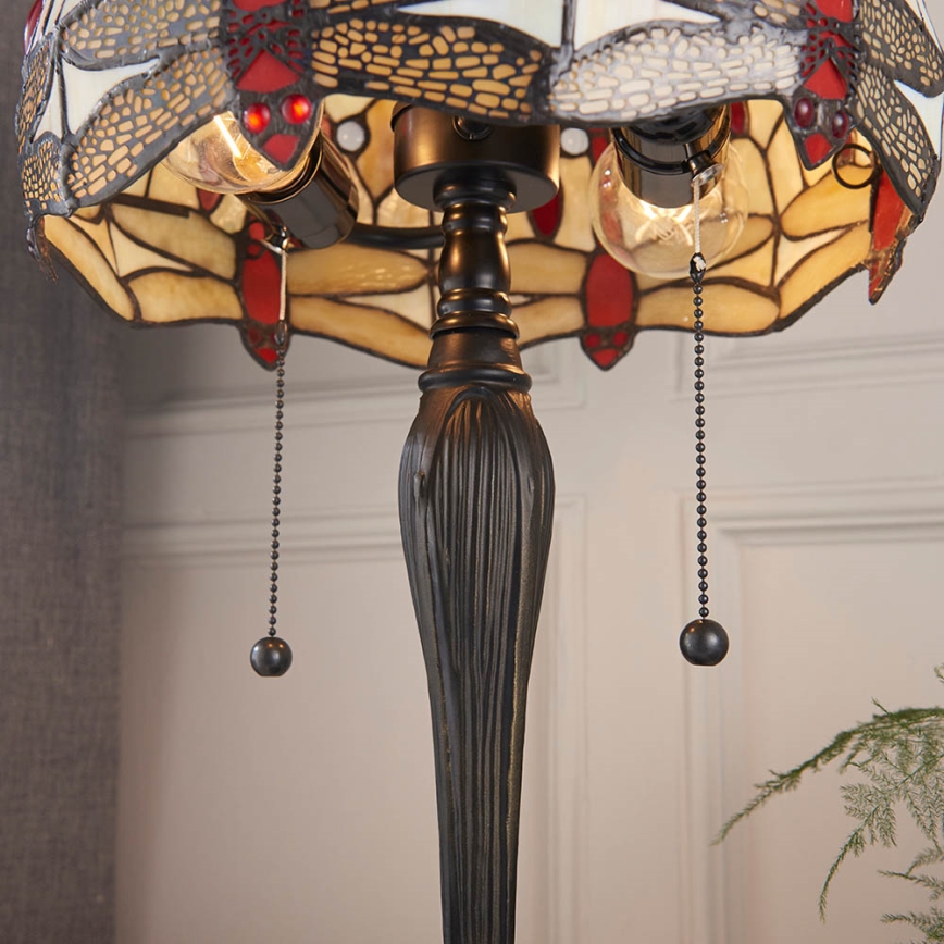 Endon 64086 - Candeeiro de mesa LIBÉLULA 2xE27/60W/230V diâmetro 30 cm