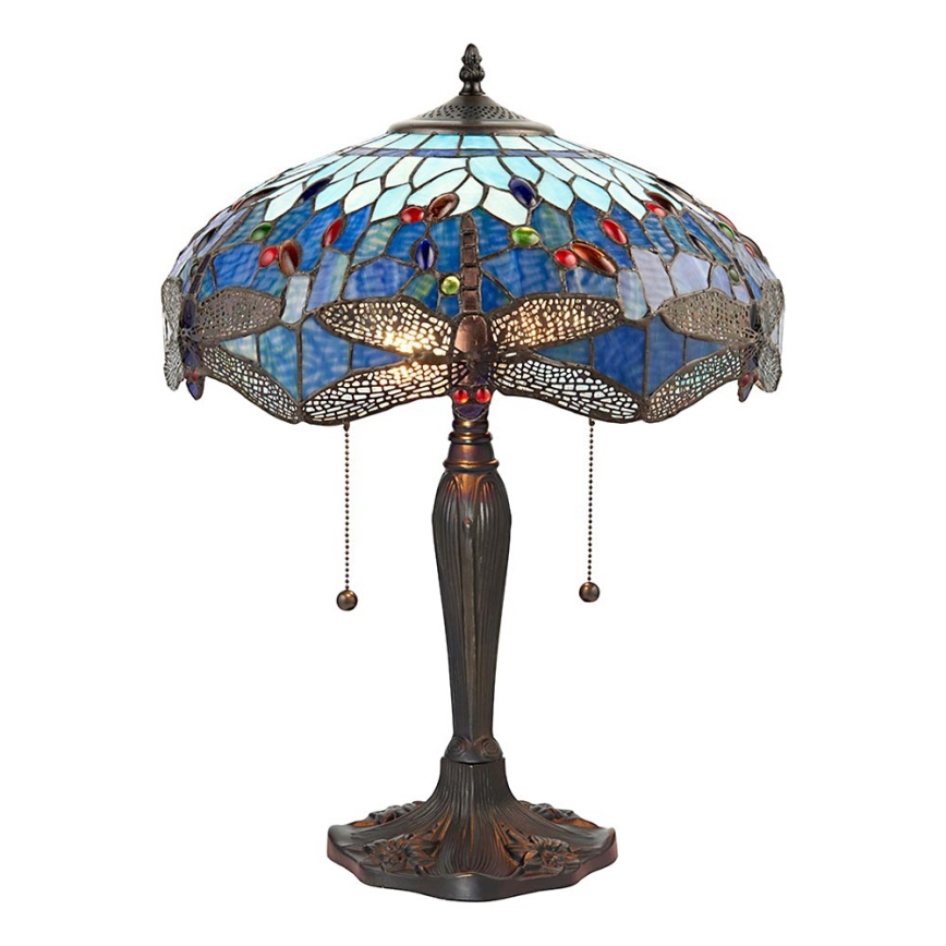 Endon 64089 - Candeeiro de mesa LIBÉLULA 2xE27/60W/230V diâmetro 41 cm