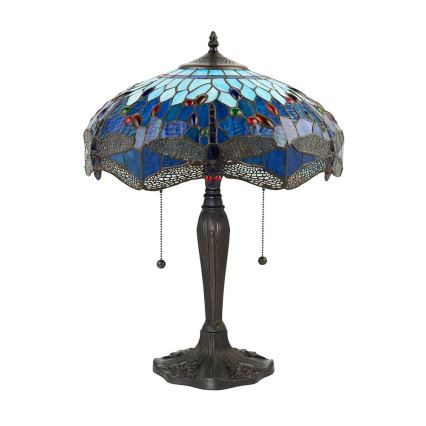 Endon 64089 - Candeeiro de mesa LIBÉLULA 2xE27/60W/230V diâmetro 41 cm