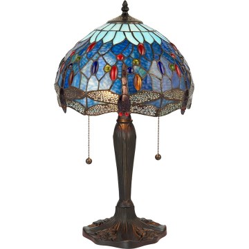 Endon 64090 - Candeeiro de mesa DRAGONFLY 2xE27/60W/230V Ø 30 cm