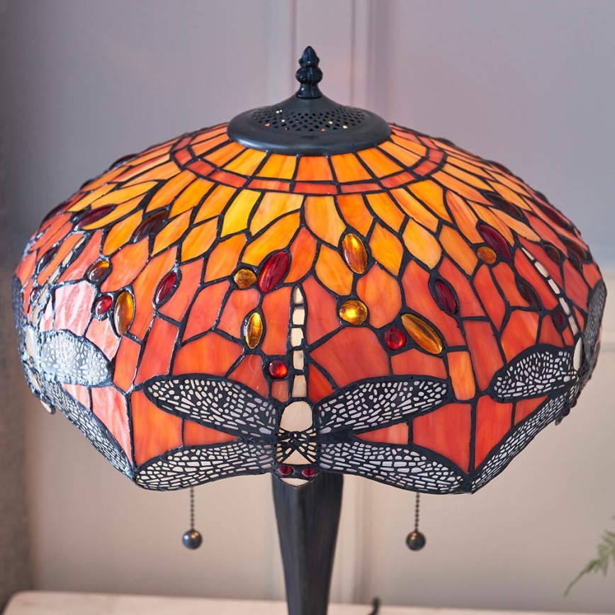 Endon 64093 - Candeeiro de mesa DRAGONFLY 2xE27/60W/230V Ø 41 cm