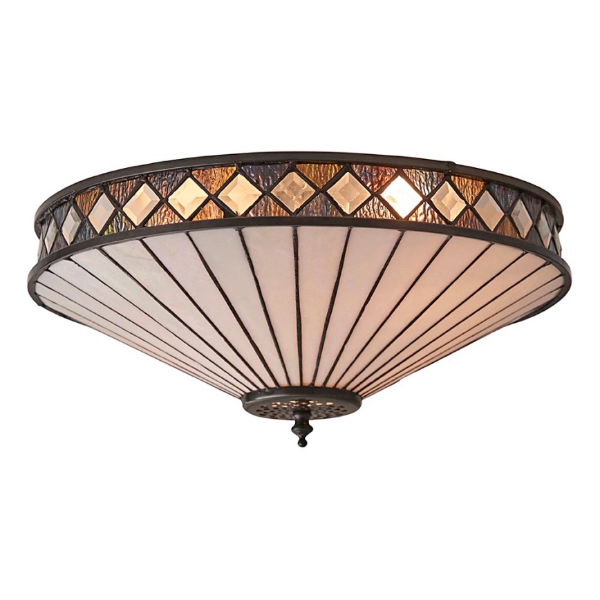 Endon 64145 - Iluminação de teto FARGO 2xE27/60W/230V diâmetro 41,5 cm
