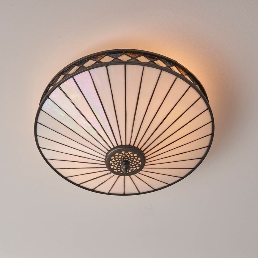 Endon 64145 - Iluminação de teto FARGO 2xE27/60W/230V diâmetro 41,5 cm