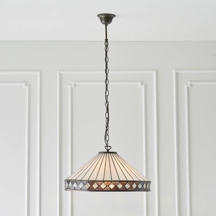 Endon 64147 - Candeeiro suspenso FARGO 1xE27/60W/230V diâmetro 50 cm