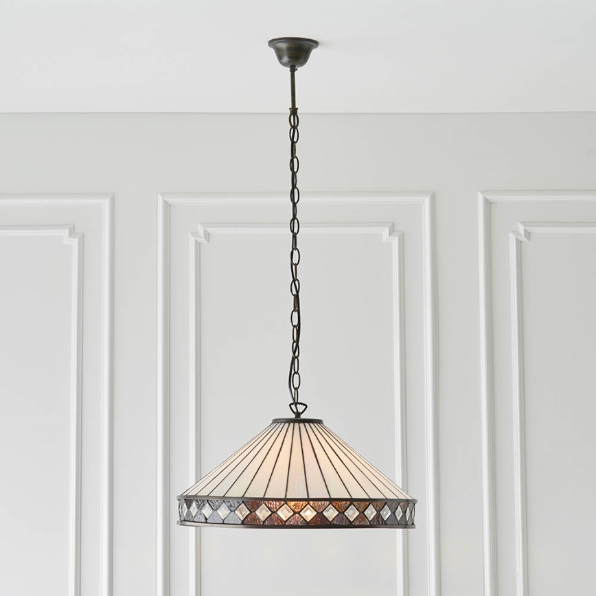 Endon 64147 - Candeeiro suspenso FARGO 1xE27/60W/230V diâmetro 50 cm