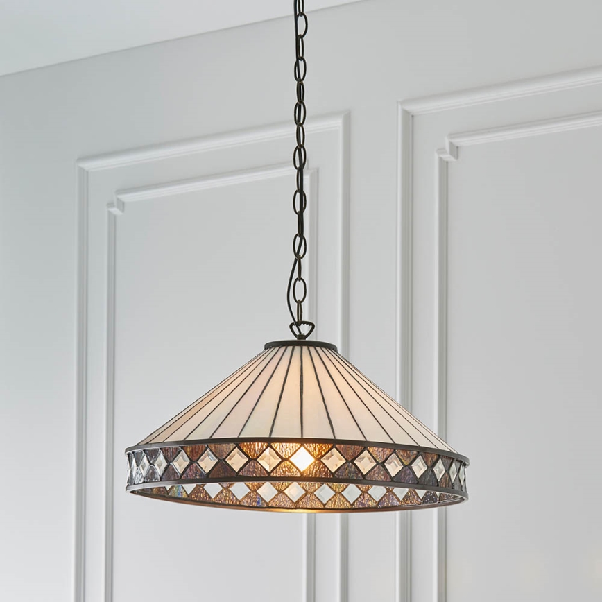 Endon 64147 - Candeeiro suspenso FARGO 1xE27/60W/230V diâmetro 50 cm