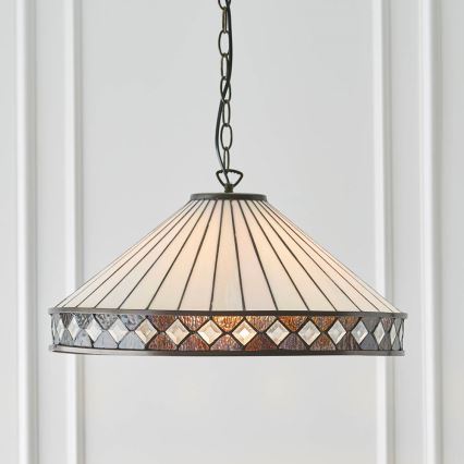 Endon 64147 - Candeeiro suspenso FARGO 1xE27/60W/230V diâmetro 50 cm