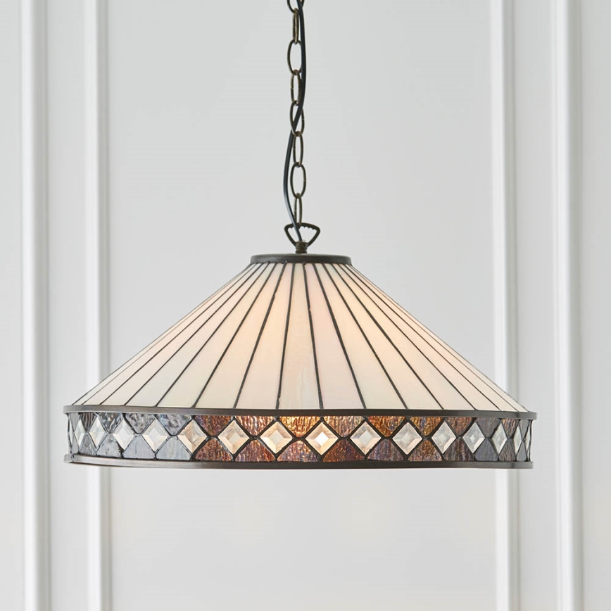 Endon 64147 - Candeeiro suspenso FARGO 1xE27/60W/230V diâmetro 50 cm