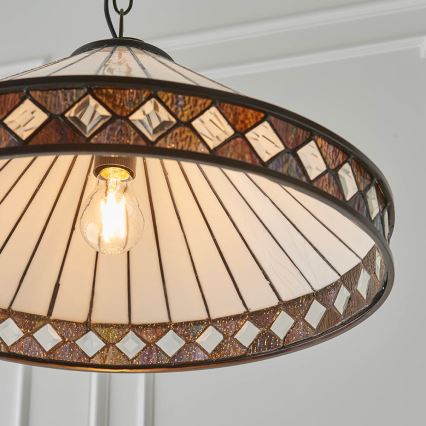 Endon 64147 - Candeeiro suspenso FARGO 1xE27/60W/230V diâmetro 50 cm