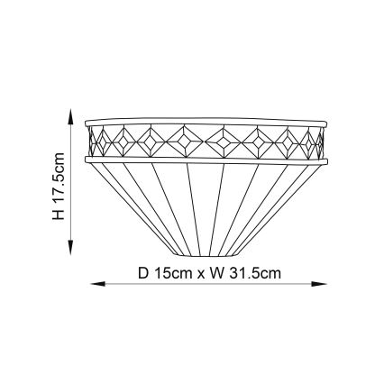 Endon 64149 - Iluminação de parede FARGO 1xE14/40W/230V
