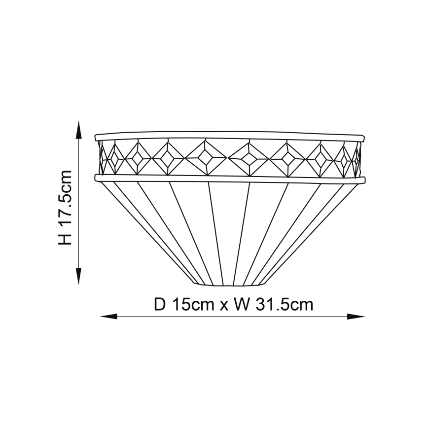 Endon 64149 - Iluminação de parede FARGO 1xE14/40W/230V