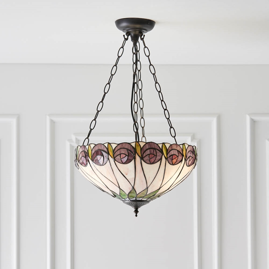 Endon 64175 - Candeeiro suspenso HUTCHINSON 3xE27/60W/230V diâmetro 40 cm