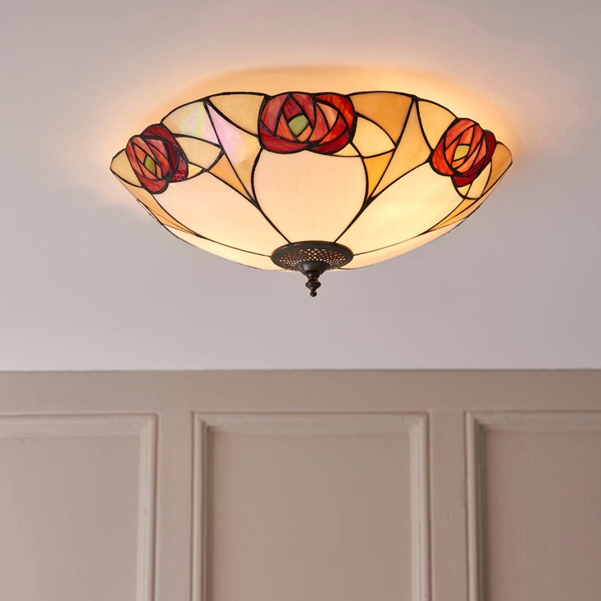Endon 64182 - Iluminação de teto INGRAM 2xE27/60W/230V diâmetro 45 cm