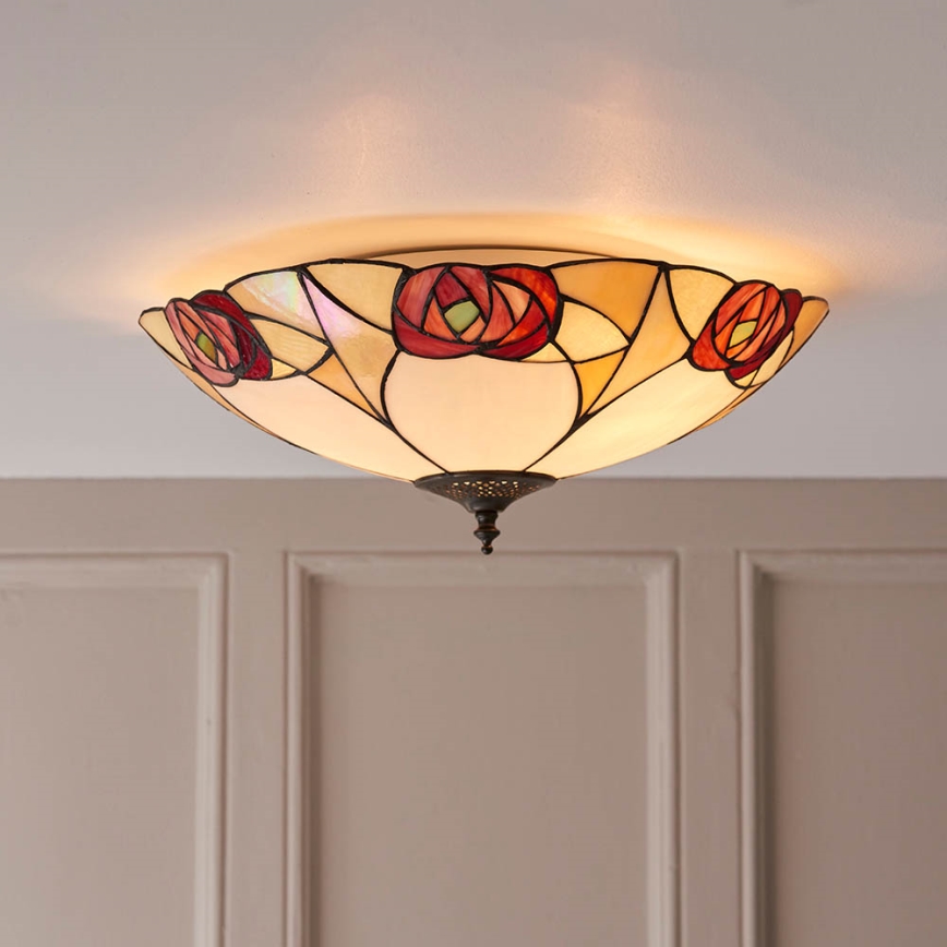 Endon 64182 - Iluminação de teto INGRAM 2xE27/60W/230V diâmetro 45 cm